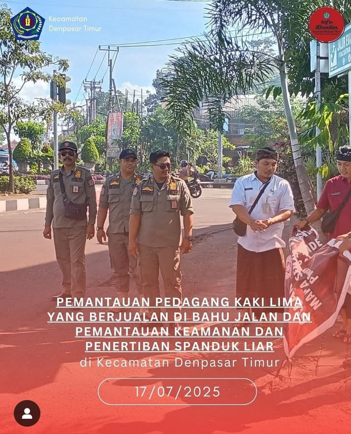 Kegiatan Pemantauan Wilayah di Kecamatan Denpasar Timur 